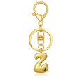 thumbnail image 2 of Hearth & Gear Custom Letter Keychain Key Ring For Initial Charm With Sturdy Metal Loop And Easy To Find Design For And Luggage, 2 of 5