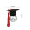 thumbnail image 3 of Espejo con borlas para sombrero de graduación, espejo de doctorado, decorativo para fiestas de graduación, estilo universitario con borlas, espejo grande con borlas, marco de metal, base de, 3 of 7
