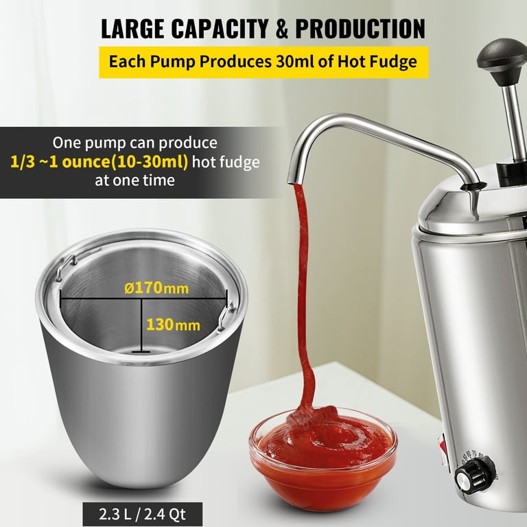 WantJoin Nacho Cheese Dispenser with Pump - 2.8Qt Cheese w