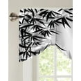 thumbnail image 2 of Black And White Bamboo Window Curtain Kitchen Cabinet Coffee Tie-Up Valance Curtain Rod Pocket Short Curtain, 2 of 6