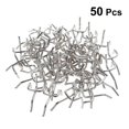 thumbnail image 1 of 50 Pcs Crochets en Acier au Carbone pour Planche, Crochets de Rangement pour Garage, Atelier, Organisation de Présentation, Crochets de Suspension en Acier pour Outils de Rangement, 1 of 5