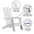 thumbnail image 4 of Flash Furniture Sawyer Poly Resin Wood Adirondack Chair - White, 4 of 9