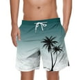 thumbnail image 2 of Kmdttou Men's Hiking Cargo Shorts 9" Lightweight Sports Shorts Beach Pants Elastic Waist Drawstring Pocketed Casual Printed Knee-length Shorts (Available in Plus Size), 2 of 5
