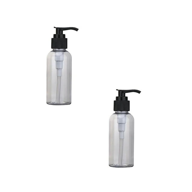SUTENGDA 2 Pcs Bouteilles Pompe à Lotion Vides 200ml Récipients en Plastique Rechargeables Transparents Parfaits pour Savon Shampooing Lotions Liquide Corps Savon et Massage Récipient Liquide pour Salle de Bain Shampooing et Corps