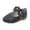 Black, variant on Girls Dress Shoes 2026 3D Floral Flats Comfy Mary Jane for Wedding Party Little School,Soft Sole Flower Leather,Princess Baby Shoes White