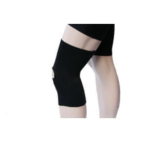 Alpha Medical Open Patella Elastic Support Knee Brace - Knee Stabilizer Support – Knee Pain Relief – Slip-on Knee Support (X-Large Black)