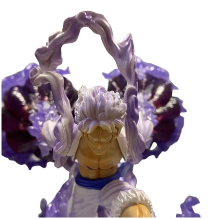 Njube Anime Third gear Luffy Figure Cartoon Game Anime Character Doll PVC Model Collection Desktop Decoration Statues Anime Gift (purple)