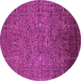 thumbnail image 1 of Ahgly Company Indoor Round Oriental Pink Industrial Area Rugs, 6' Round, 1 of 4