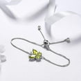 thumbnail image 5 of August Birthstone Bracelets Green Butterfly Bracelet Peridot Zirconia 925 Sterling Silver Mother's Day Gifts Women Birthday Jewelry Juwaliy, 5 of 8