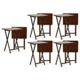 thumbnail image 1 of PJ Wood Portable Folding TV Tray Table Desk Stand, Honey Oak (10 Pack), 1 of 8