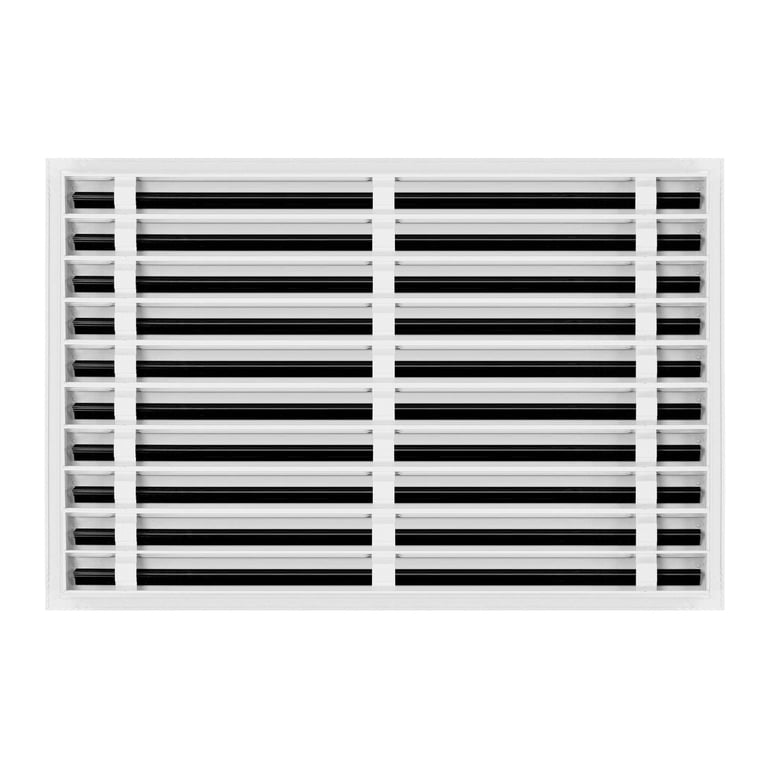 30x20 Inch White Modern AC Vent Cover - Aluminum Linear Slot Diffuser For Ceiling, Wall, Or Floor