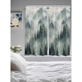 thumbnail image 3 of Green Mountain Living Room Curtains 2 Panel, Misty Forest Nature Woodland Pine Tree Landscape Cafe Window Treatment, Extra Long Farmhouse Bedroom Bathroom Kitchen Curtains Drapes 104"x72", 3 of 6
