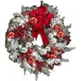 thumbnail image 2 of Christmas Wreaths Decorations for Front Door Cordless Red and White Holiday Trim Wall Hanging Christmas Garland Christmas Door Wreath Outdoor Indoor Xmas Home Decor for Christmas Tree,15.7inch, 2 of 6