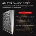 thumbnail image 4 of HEZHEN 5 inch Utility Knife Kitchen with Razor Sharp- Damascus Steel with Rose Pattern Multifunctional VG10 Professional Paring-Fruit Knife- Master Series Ergonomic Figured Sycamore Wood Handle, 4 of 8