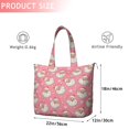 thumbnail image 4 of Pink Christmas Santa Pattern Travel Tote Bags for Women Carry On,Large Weekender Bags for Women Travel,Multi Functional Duffle Bag for Work,Shopping,Sports, 4 of 5