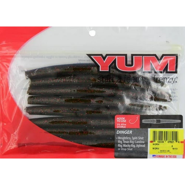 YUM Plastic Worm Fishing Soft Bait Assortment 
