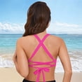 thumbnail image 6 of adviicd Women's Underwire Bikini Top Only V Neck Criss Cross Push Up Full Coverage Swimsuit Top Bathing Suits,PK1 M, 6 of 8