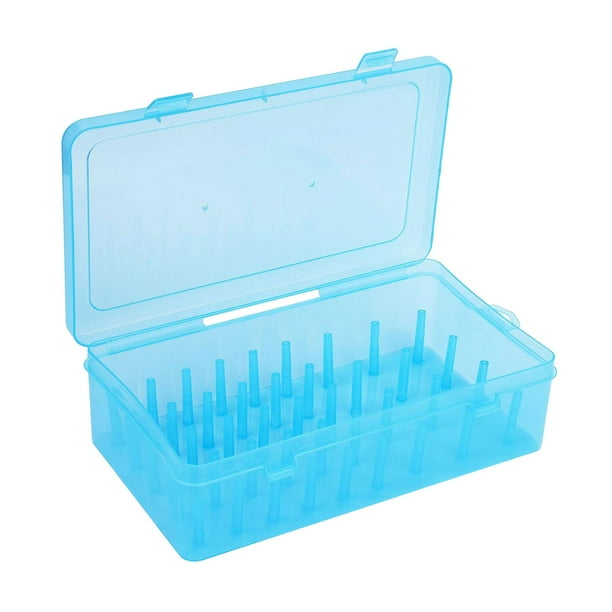 Caja de almacenamiento de hilo de coser, estuche para carrete de costura, carrete para manualidades DIY, estuche de transporte para dormitorio, carret azul perfecl Almacenamiento de hilo de coser