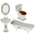 thumbnail image 2 of Juego de baño CUTICAT Mini baño de casa de muñecas 4 piezas cerámica, 2 of 7