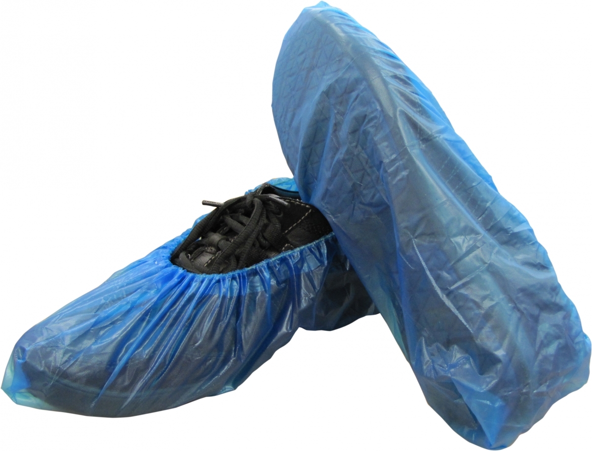Large 25 Pairs Magid SC92BL EconoWear Polypropylene Disposable Elastic Shoe Covers Blue