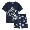 thumbnail image 4 of Zanarzt Toddler Boys Girls Pajamas Summer Pjs Toddler Boys Pajamas Short Sets Cotton 2 Piece Pjs Sleepwear Summer Clothes Kids Jammies Set White,3-4 Years, 4 of 4