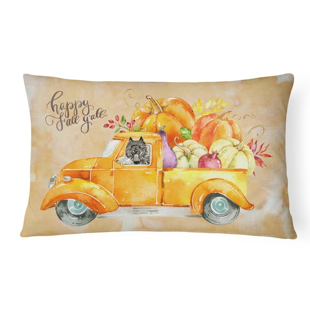 Carolines Treasures CK2611PW1216 Automne Récolte Bouvier des Flandres Toile Tissu Oreiller Décoratif