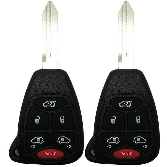 cciyu X 2 Flip Key Fob with Key Blade 6 buttons Replacement for 04 05 06 07 for Chrysler Town andamp Country for Dodge for Caravan for Caravan Series with FCC M3N5WY72XX