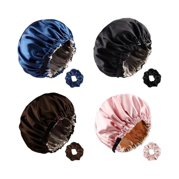 wonima11 Adjustable Bonnet for Sleeping Women Hair Satin Accessories Curly Gorro de Seda para Dormir Anti Frizz Sleep Bonnets