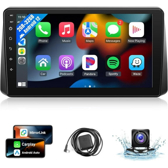 Car Stereo Radio for Dodge Grand Caravan 2011-2020 Chrysler Town & Country 2011-2016 Grand Voyager 2011-2015 with Wireless Carplay Android Auto 9'' Touchscreen GPS Navigation Bluetooth WiFi