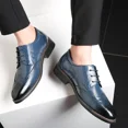 thumbnail image 3 of Men's Dress Shoes Classic Lace-Up Shoes Business Oxford Shoes for Men Wedding Party Fashion Wingtip Shoes, 3 of 7