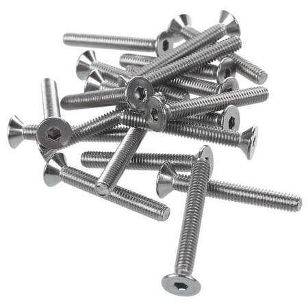 

20 Pcs Stainless Steel Countersunk Screws Hexagon Socket Hex Key x 30mm