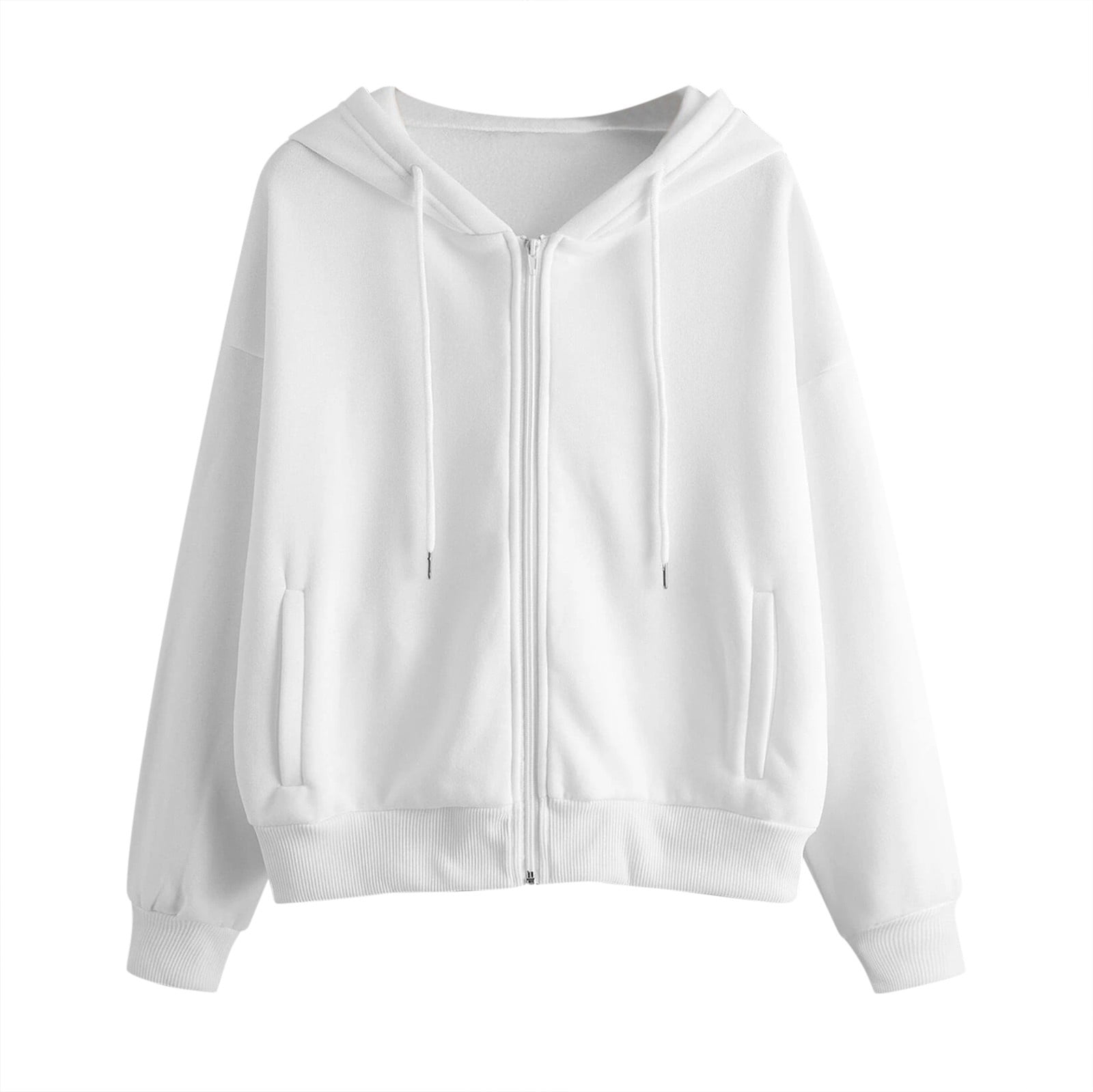 White Cropped Sweatshirt