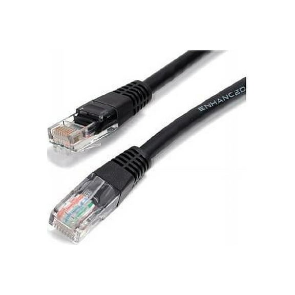 StarTech.com 50 ft Black Cat5e / Cat 5 Molded Patch Cable 50ft - Patch cable - RJ-45 (M) to RJ-45 (M) - 50 ft - UTP - CAT 5e - molded - black - for P/N: NETRS232