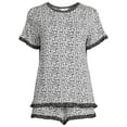 thumbnail image 5 of Secret Treasures Women's and Women's Plus Knit Shorty Pajama Set, 2-Piece, 5 of 5