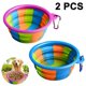 thumbnail image 1 of Collapsible Dog Bowls, 2 Pack Portable With Carabiner Clip For Pet, 1 of 4