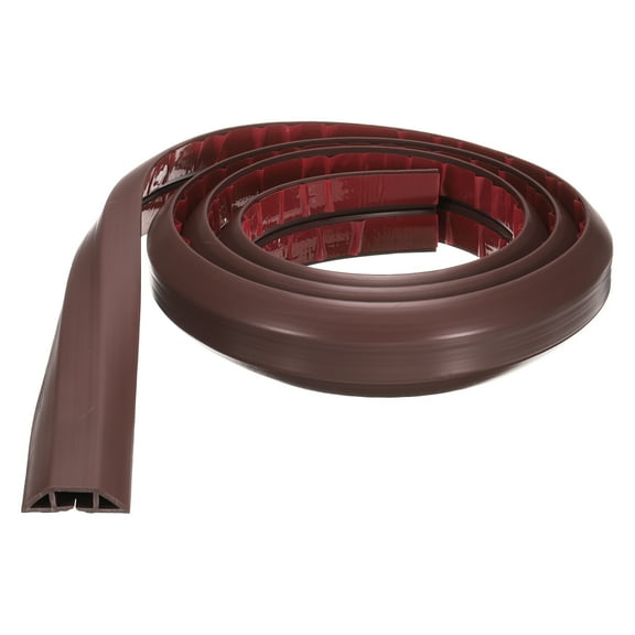 Uxcell 6ft Cord Cover Floor W0.55"xH0.28" Hide Extension Cable Wire Covers Coffee