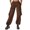 Coffee, variant on MIXUE Cargo Pants Women Solid Color High Waist Loose Fit Casual Wide Leg Stretchy Hiking Trousers Womens Pants Holiday Wear,Brown,L