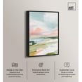 thumbnail image 2 of Misty Shoreline Dream III Canvas Print Pastel Coastal Art by Art Remedy, Black Frame, 24 x 36, 2 of 7
