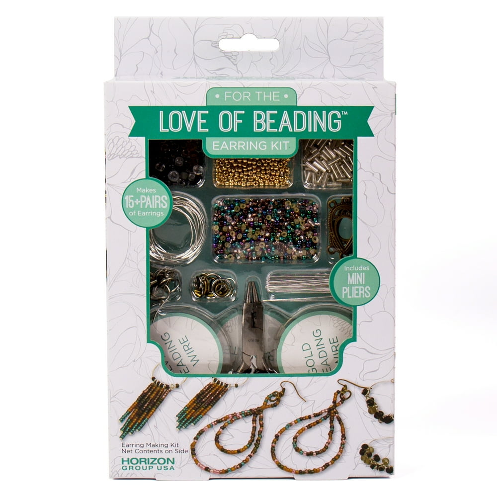 For The Love Of Beading™ D.I.Y. Beaded Earring Making Kit - Walmart.com