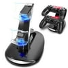 Charging Station Stand Fit for Sony Playstation 4 PS4 Controller, TSV Dual Controller Charger Dock for PS4/PS4 Slim/PS4 Pro, Fast Charging w/ Charging Cable