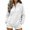 White, variant on HAiming Plus Size Sweatshirts for Women Long Sleeve Quarter Zip Loose Casual Classic Shirts with Pockets Workout Tops