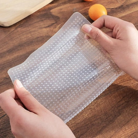 

Reusable Silicone Stretch Bowl Covers Clear Food-grade Silicone Transparent Non-slip Reusable Sealed Wrap
