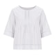 thumbnail image 4 of Top de mujer con cuello redondo y manga media - Camiseta lisa con costuras huecas - Tejido suave y elástico, informal/playa/fiesta, lavar a mano en frío, 4 of 6
