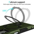 thumbnail image 4 of Mantto Case for Samsung Galaxy A52 5G with Ring Kickstand Dual Layer Military Grade Drop Impact Shockproof Armor Adjustable Bracket Rugged Protective Phone Case for Women Men,Darkgreen, 4 of 9