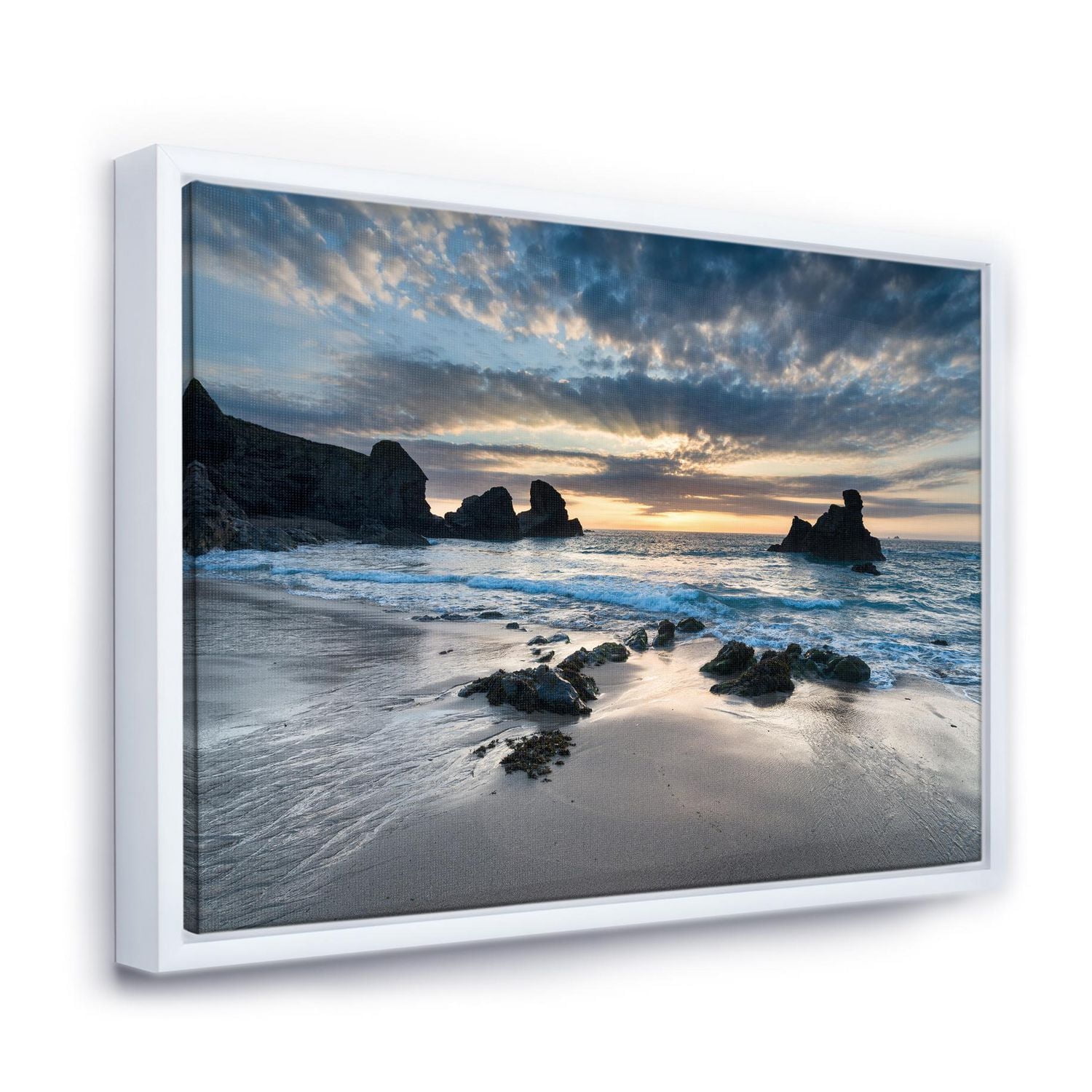 Designart Beautiful Porthcothan Bay FLOAT FRAME WALL ART