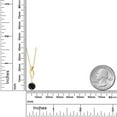 thumbnail image 6 of Gem Stone King 10K Yellow Gold Black Sapphire Pendant Necklace for Women | 1.15 Cttw | Gemstone September Birthstone | Round 6MM | With 18 inch Chain, 6 of 6