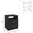 thumbnail image 6 of Night Stand with Drawers - Bedroom End Table with Shelf - Espresso Finish, 6 of 6