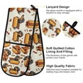 thumbnail image 4 of Dailycode Double Sided Oven Mitt with Loop Heat Resistant Kitchen Long Potholders 7" x 35" Dachshund Dog in Hot Dog, 4 of 6