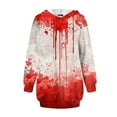 thumbnail image 5 of miqiqism Women's Halloween Hooded Dress Trendy Blood Tie Dye Hoodies Dresses with Pocket Casual Oversize Pullover Sweatshirt Dress Winter Fall Outfits 2024,R#07_Red,Small, 5 of 5
