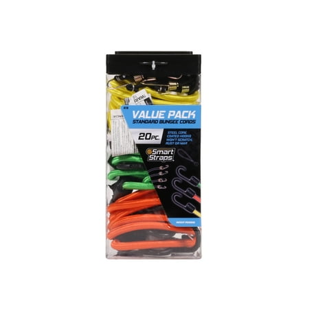 SmartStraps Assorted Bungee Cord Value Pack, 20 Count